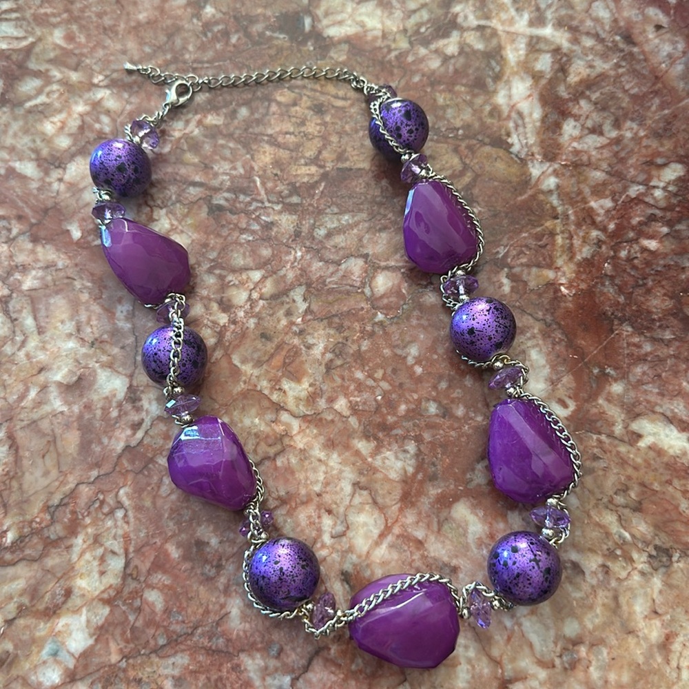 Women’s cute purple  chained necklace